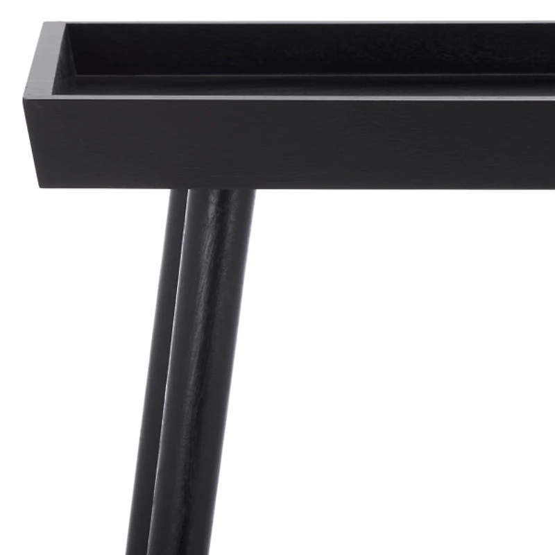 Black Wood Mina Tray End Table