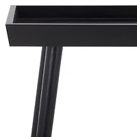 Black Wood Mina Tray End Table