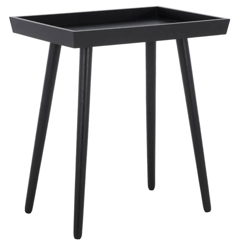 Black Wood Mina Tray End Table
