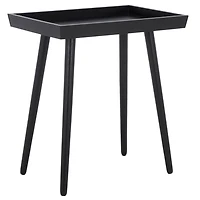 Black Wood Mina Tray End Table