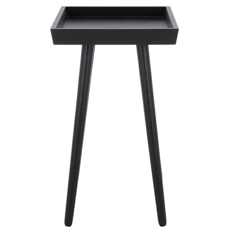 Black Wood Mina Tray End Table