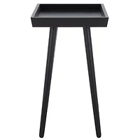 Black Wood Mina Tray End Table