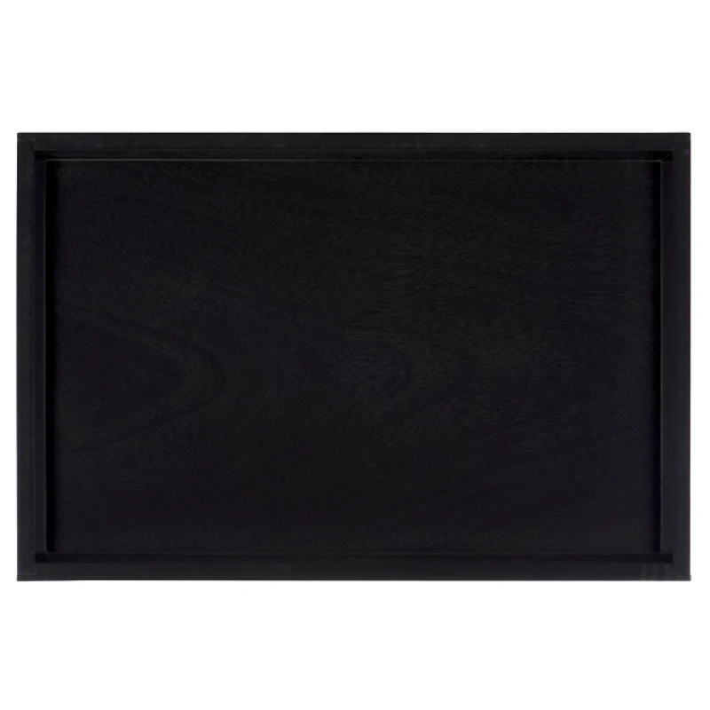 Black Wood Mina Tray End Table