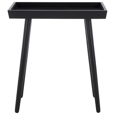 Black Wood Mina Tray End Table