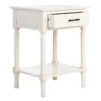 Wood Peyton 1-Drawer End Table