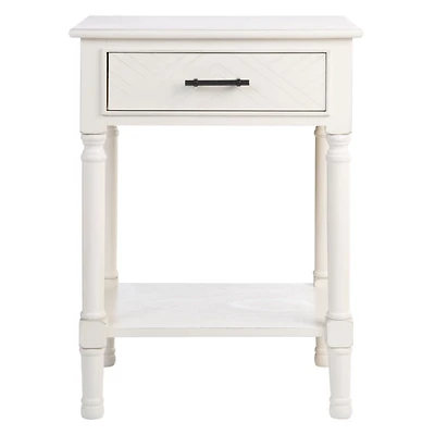 Wood Peyton 1-Drawer End Table