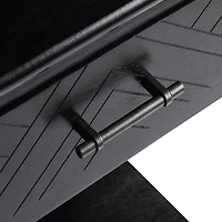 Black Wood Peyton 1-Drawer End Table