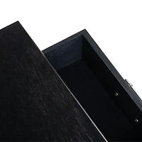 Black Wood Peyton 1-Drawer End Table