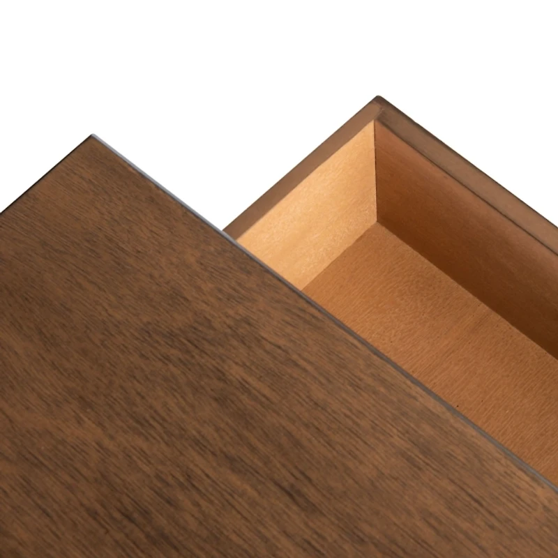 Brown Wood Peyton 1-Drawer End Table