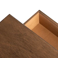 Brown Wood Peyton 1-Drawer End Table