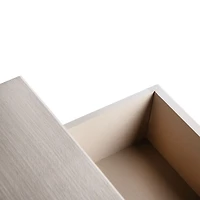 Greige Wood Peyton 1-Drawer End Table