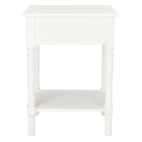 White Wood Whitney 1-Drawer End Table