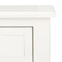 White Wood Whitney 1-Drawer End Table