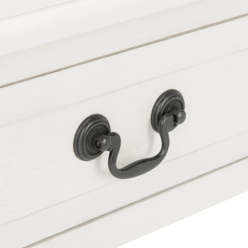 White Wood Whitney 1-Drawer End Table