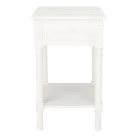 White Wood Whitney 1-Drawer End Table