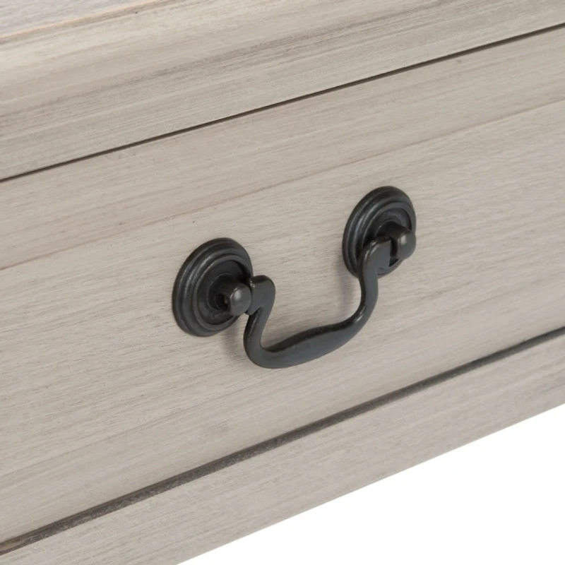 Greige Wood Whitney 1-Drawer End Table