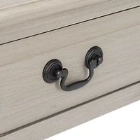 Greige Wood Whitney 1-Drawer End Table