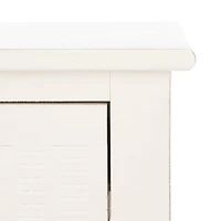 White Wood Landers 1-Drawer End Table
