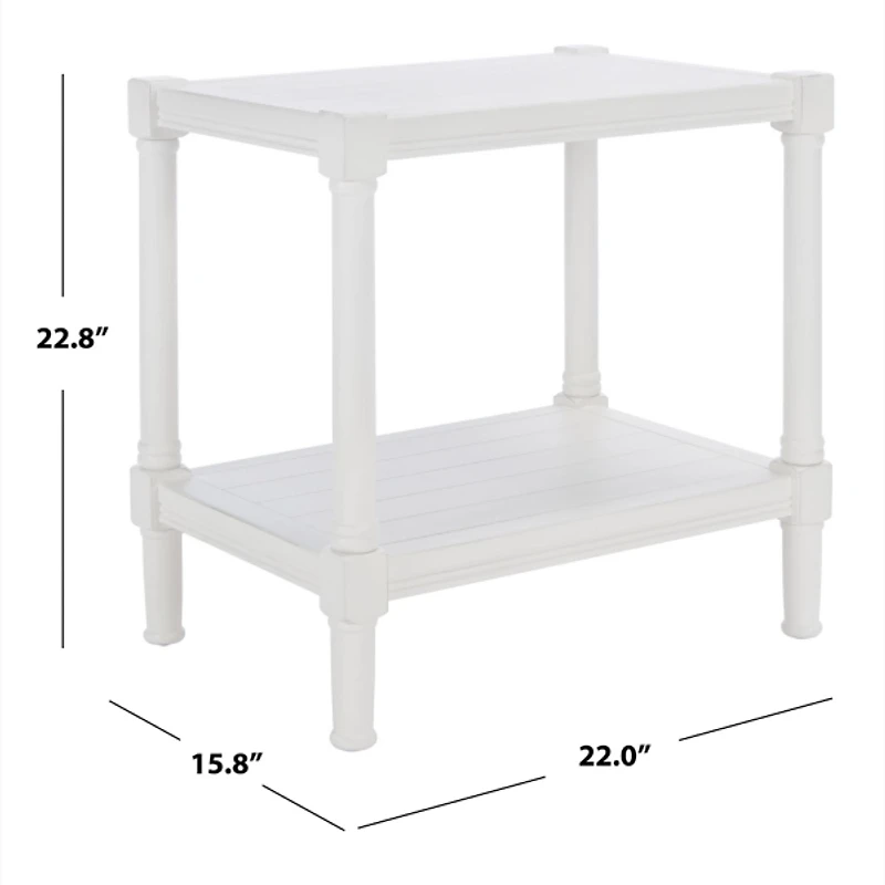 White Wood Genesia Side Table