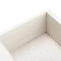 Distressed White Wood Veranda End Table