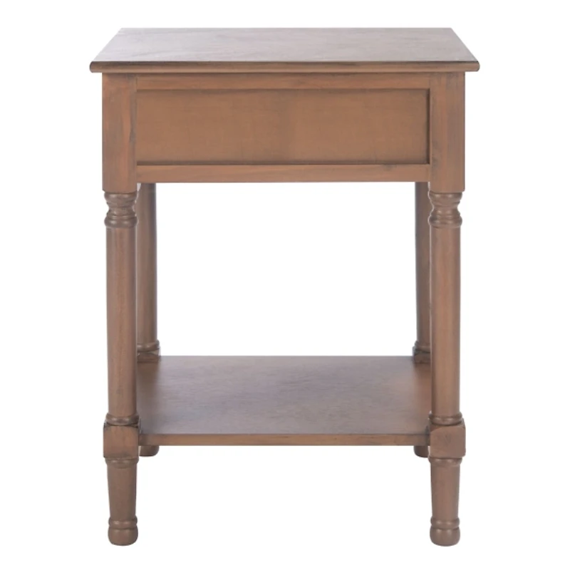 Brown Wood Veranda End Table