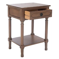 Brown Wood Veranda End Table