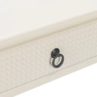 White Wood Natalia 1-Drawer End Table