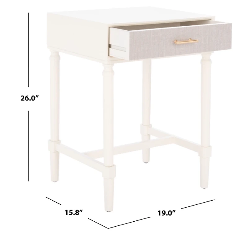Wood Stella 1-Drawer End Table