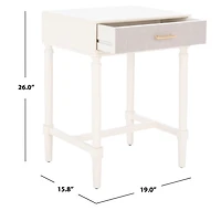 Wood Stella 1-Drawer End Table