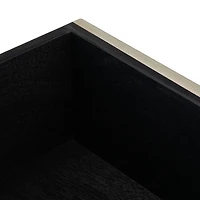 Black Wood Stella 1-Drawer End Table