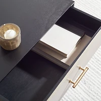 Black Wood Stella 1-Drawer End Table