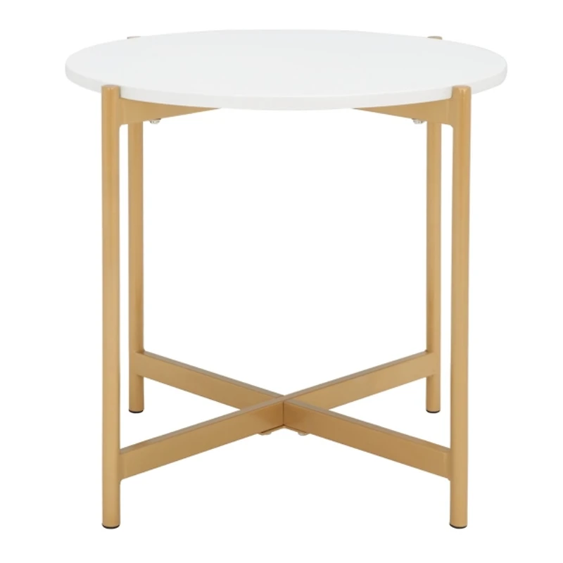 Gold Round Gertrude Accent Table