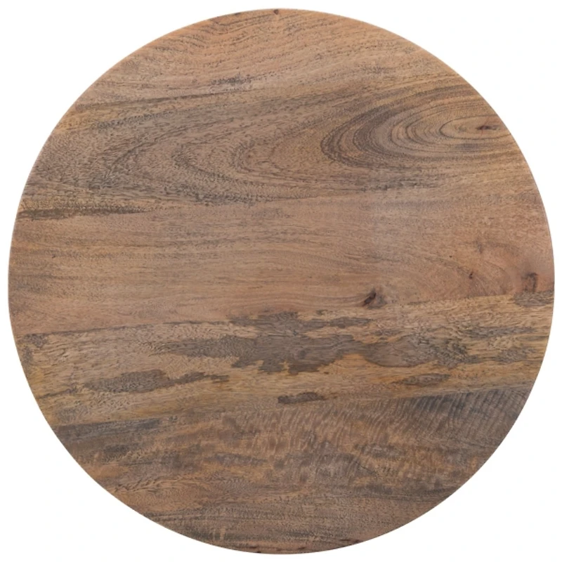 Honey Brown Rattan Irma Round Accent Table