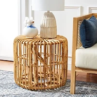 Natural Rattan Jade Accent Table