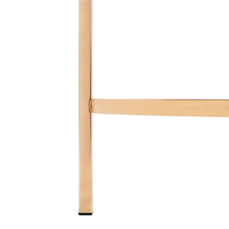 Glass Tabletop & Gold Metal Suzan Round Side Table