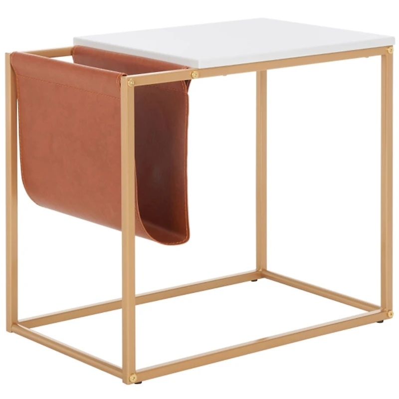 Gold Modern Bortola Accent Table