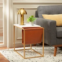 Gold Modern Bortola Accent Table