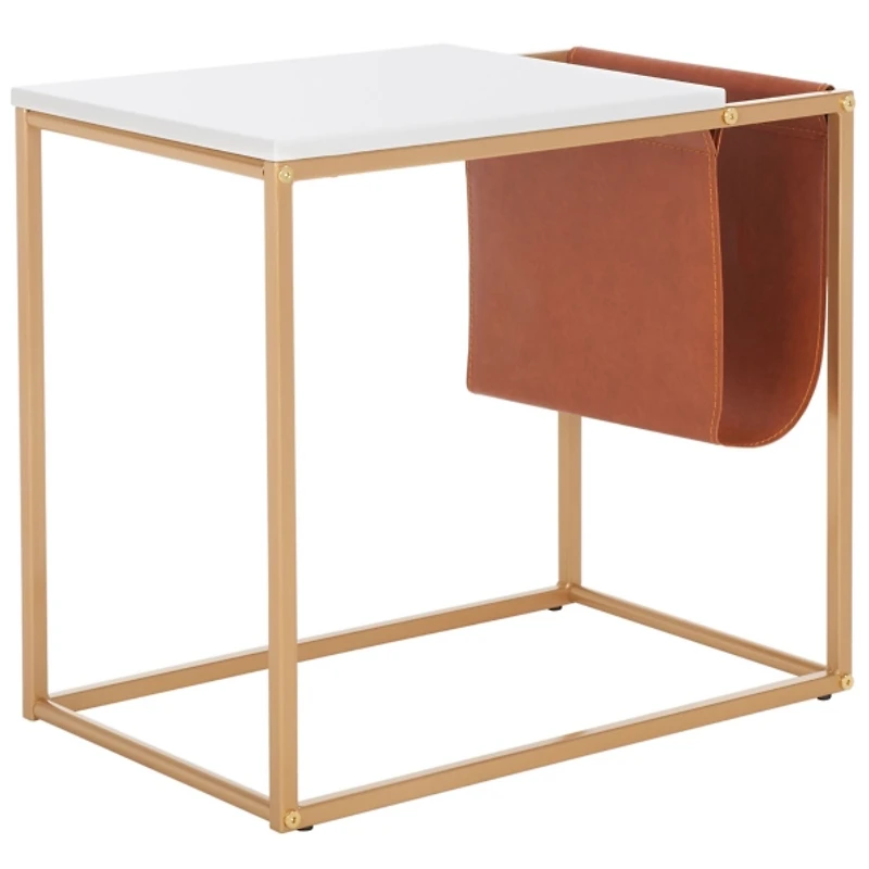 Gold Modern Bortola Accent Table