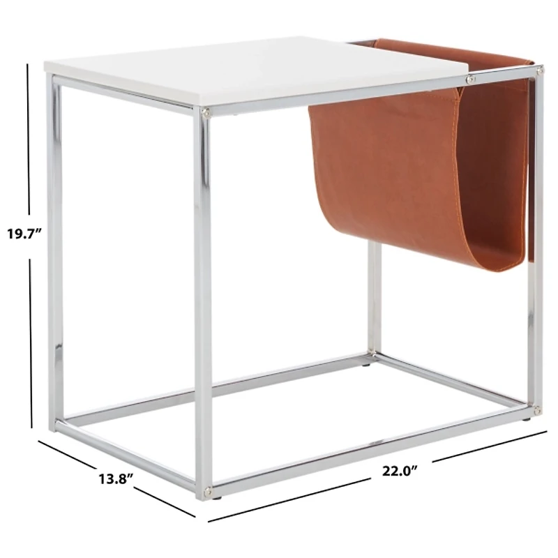 Silver Modern Bortola Accent Table