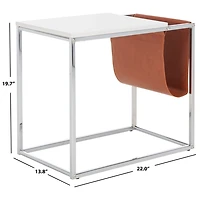 Silver Modern Bortola Accent Table