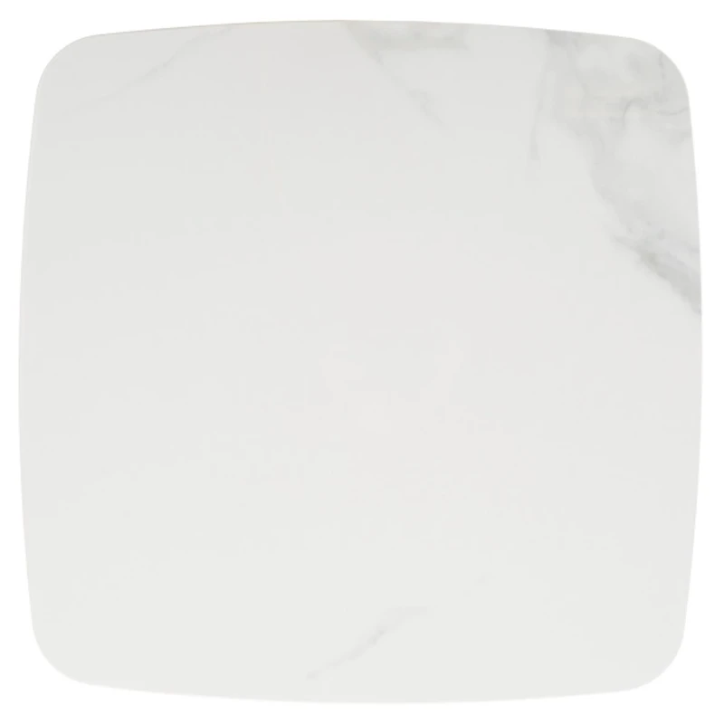 Square Ceramic Marble & Walnut Karin Accent Table