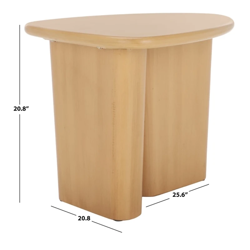 Natural Asymmetrical Genevieve Accent Table