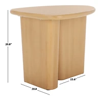 Natural Asymmetrical Genevieve Accent Table
