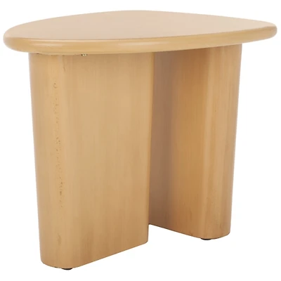 Natural Asymmetrical Genevieve Accent Table