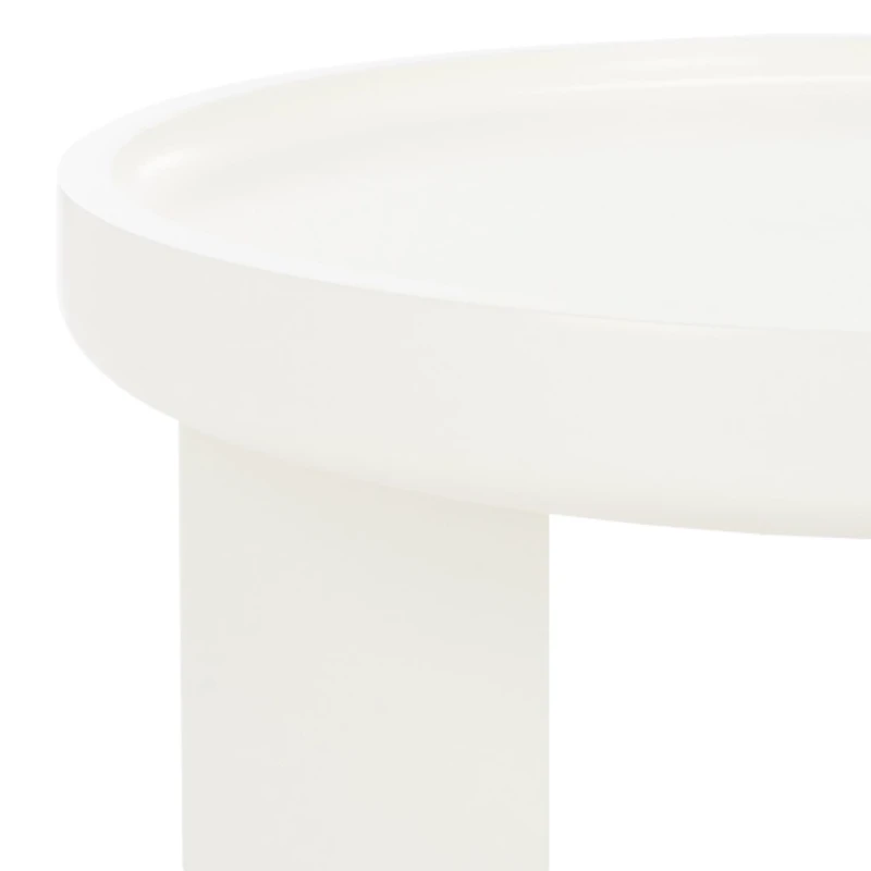 White Wood Elnora Accent Table