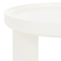 White Wood Elnora Accent Table