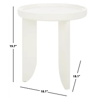 White Wood Elnora Accent Table