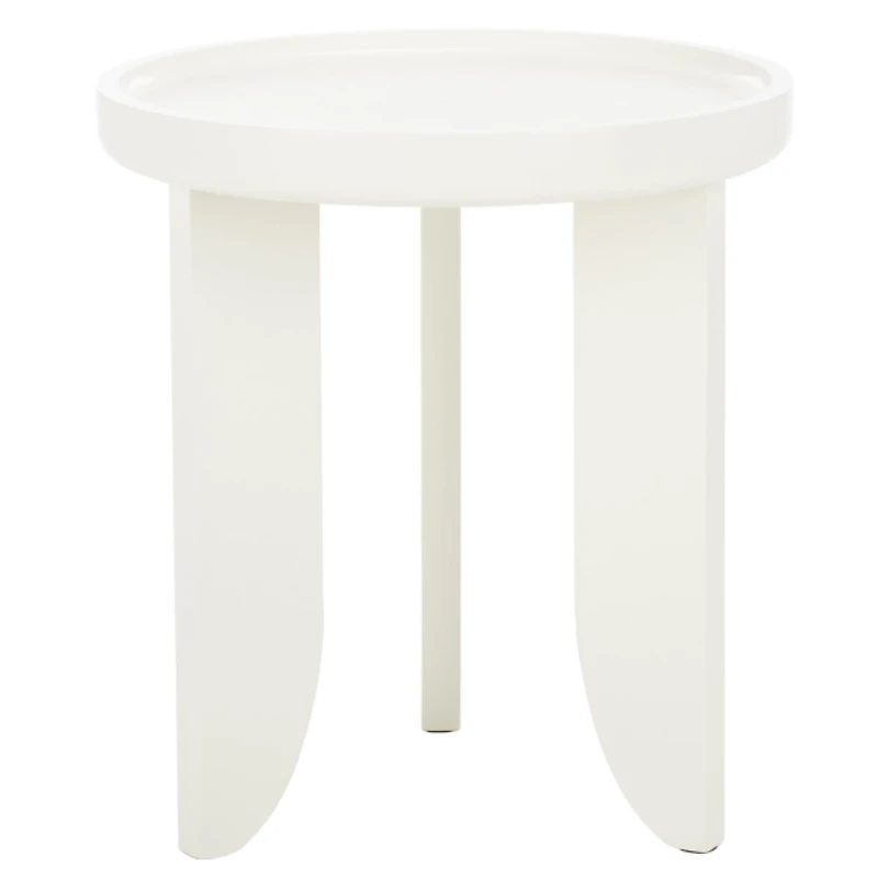 White Wood Elnora Accent Table