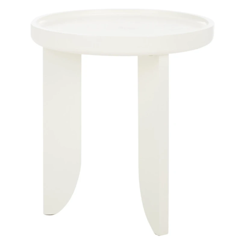 White Wood Elnora Accent Table
