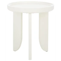 White Wood Elnora Accent Table